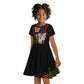 Legend Bob Get Up Stand Up Kid Short Sleeve Dress Black Jamaican Reggae Multicolored