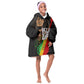 Legend Bob Get Up Stand Up Kid Wearable Blanket Hoodie Black Jamaican Reggae Multicolored