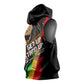 Legend Bob Get Up Stand Up Sleeveless Hoodie Black Jamaican Reggae Multicolored - African Pride