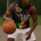 Legend Bob Get Up Stand Up Sleeveless Hoodie Black Jamaican Reggae Multicolored - African Pride