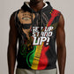 Legend Bob Get Up Stand Up Sleeveless Hoodie Black Jamaican Reggae Multicolored - African Pride