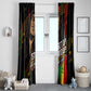 Legend Bob Get Up Stand Up Window Curtain Black Jamaican Reggae Multicolored