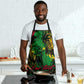 Personalized Rastafarian Lion Legend Bob Apron Black Jamaican Reggae Sketch Portrait