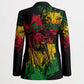 Personalized Rastafarian Lion Legend Bob Blazer Black Jamaican Reggae Sketch Portrait