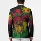 Personalized Rastafarian Lion Legend Bob Blazer Black Jamaican Reggae Sketch Portrait