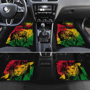 Rastafarian Lion Legend Bob Car Mats Black Jamaican Reggae Festival Sketch Portrait