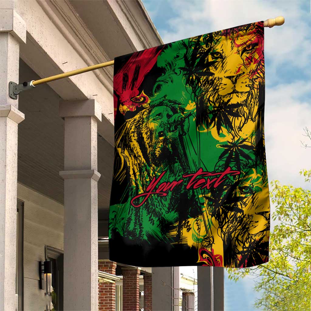 Rastafarian Lion Legend Bob Garden Flag Black Jamaican Reggae Festival ...