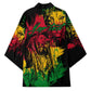 Personalized Rastafarian Lion Legend Bob Kimono Black Jamaican Reggae Sketch Portrait