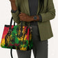 Personalized Rastafarian Lion Legend Bob Leather Bag Black Jamaican Reggae Sketch Portrait