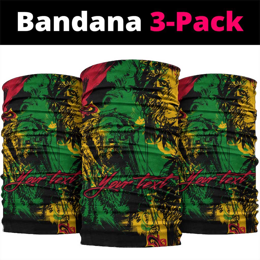 Rastafarian Lion Legend Bob Neck Gaiter Black Jamaican Reggae Festival Sketch Portrait LT9