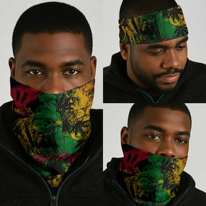 Rastafarian Lion Legend Bob Neck Gaiter Black Jamaican Reggae Festival Sketch Portrait LT9