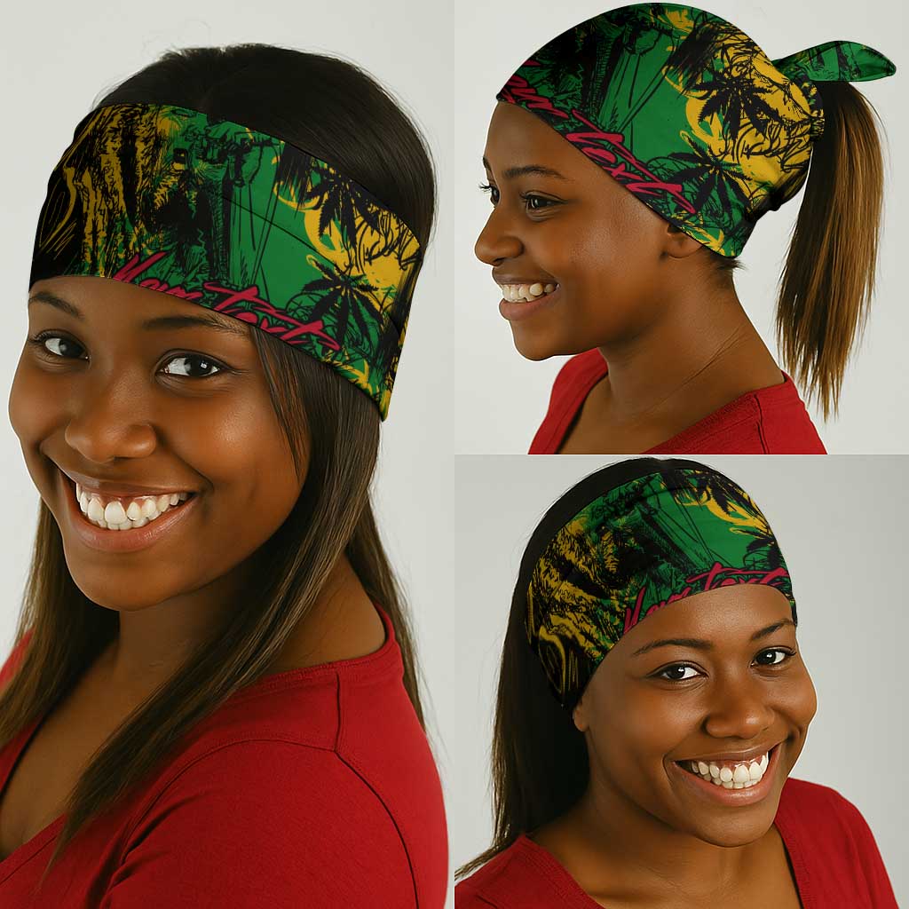 Rastafarian Lion Legend Bob Neck Gaiter Black Jamaican Reggae Festival Sketch Portrait LT9