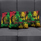 Personalized Rastafarian Lion Legend Bob Pillow Cover Black Jamaican Reggae Sketch Portrait