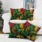 Personalized Rastafarian Lion Legend Bob Pillow Cover Black Jamaican Reggae Sketch Portrait