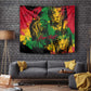 Rastafarian Lion Legend Bob Tapestry Black Jamaican Reggae Festival Sketch Portrait