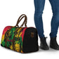 Personalized Rastafarian Lion Legend Bob Travel Bag Black Jamaican Reggae Sketch Portrait