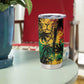 Rastafarian Lion Legend Bob Tumbler Cup Black Jamaican Reggae Festival Sketch Portrait