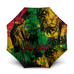 Personalized Rastafarian Lion Legend Bob Umbrella Black Jamaican Reggae Sketch Portrait