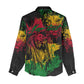 Rastafarian Lion Legend Bob Women Casual Shirt Black Jamaican Reggae Festival Sketch Portrait LT9