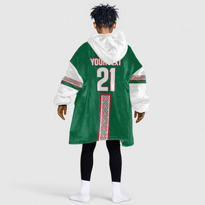 Algeria Tasqa n Umadal Custom Kid Wearable Blanket Hoodie Amazigh Desert Pattern Edition