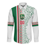 Algeria Tasqa n Umadal Custom Long Sleeve Button Shirt Amazigh Desert Pattern Edition
