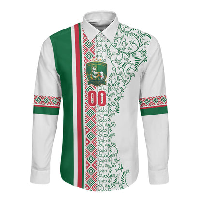 Algeria Tasqa n Umadal Custom Long Sleeve Button Shirt Amazigh Desert Pattern Edition