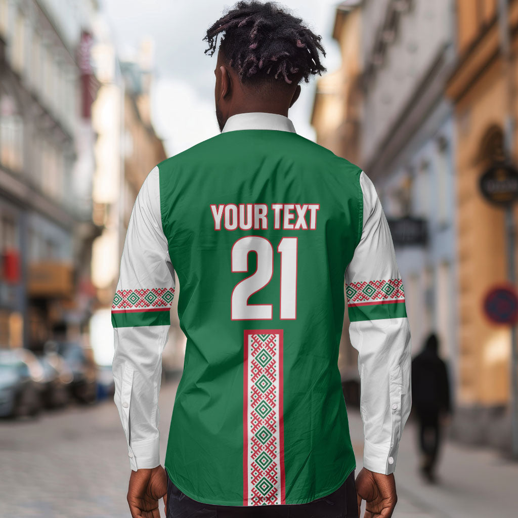 Algeria Tasqa n Umadal Custom Long Sleeve Button Shirt Amazigh Desert Pattern Edition