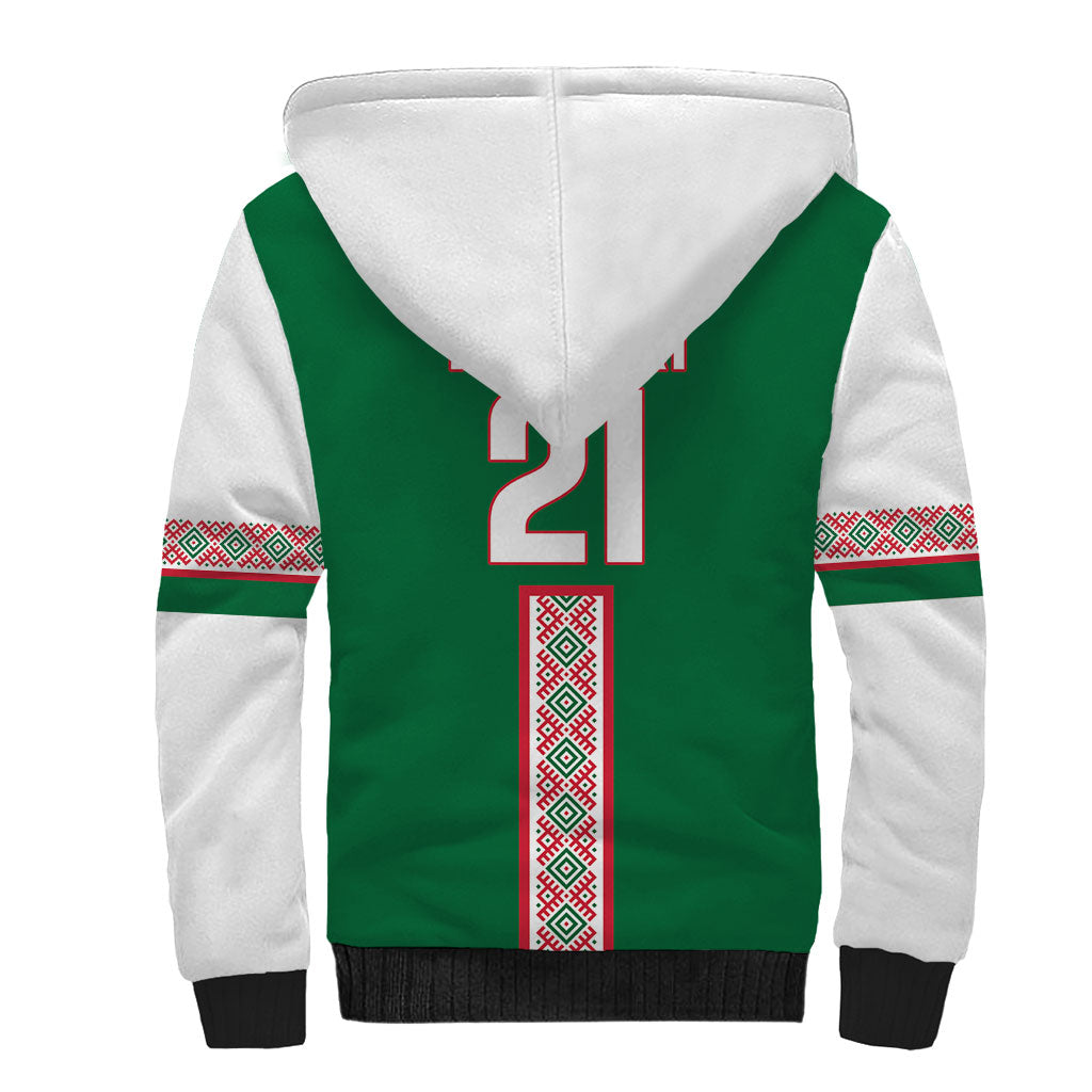 Algeria Tasqa n Umadal Custom Sherpa Hoodie Amazigh Desert Pattern Edition