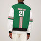 Algeria Tasqa n Umadal Custom Sleeve Zip Bomber Jacket Amazigh Desert Pattern Edition