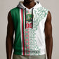 Algeria Tasqa n Umadal Custom Sleeveless Hoodie Amazigh Desert Pattern Edition