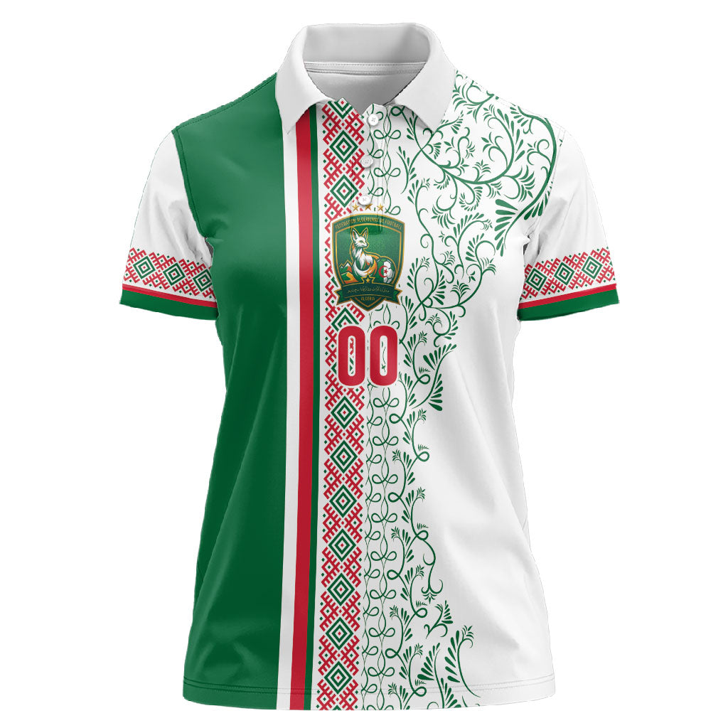 Algeria Tasqa n Umadal Custom Women Polo Shirt Amazigh Desert Pattern Edition