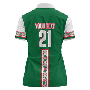 Algeria Tasqa n Umadal Custom Women Polo Shirt Amazigh Desert Pattern Edition