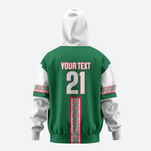 Algeria Tasqa n Umadal Custom Zip Hoodie Amazigh Desert Pattern Edition