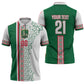 Algeria Tasqa n Umadal Custom Zipper Polo Shirt Amazigh Desert Pattern Edition