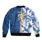 Cabo Verde Kopa di Mundu Custom Bomber Jacket Atlantic Waves Blue Edition