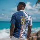 Cabo Verde Kopa di Mundu Custom Hawaiian Shirt Atlantic Waves Blue Edition LT9