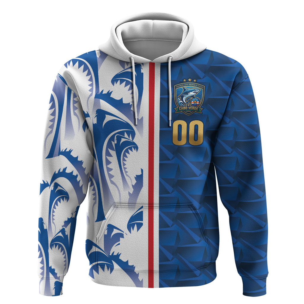 Cabo Verde Kopa di Mundu Custom Hoodie Atlantic Waves Blue Edition