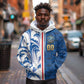Cabo Verde Kopa di Mundu Custom Hoodie Atlantic Waves Blue Edition