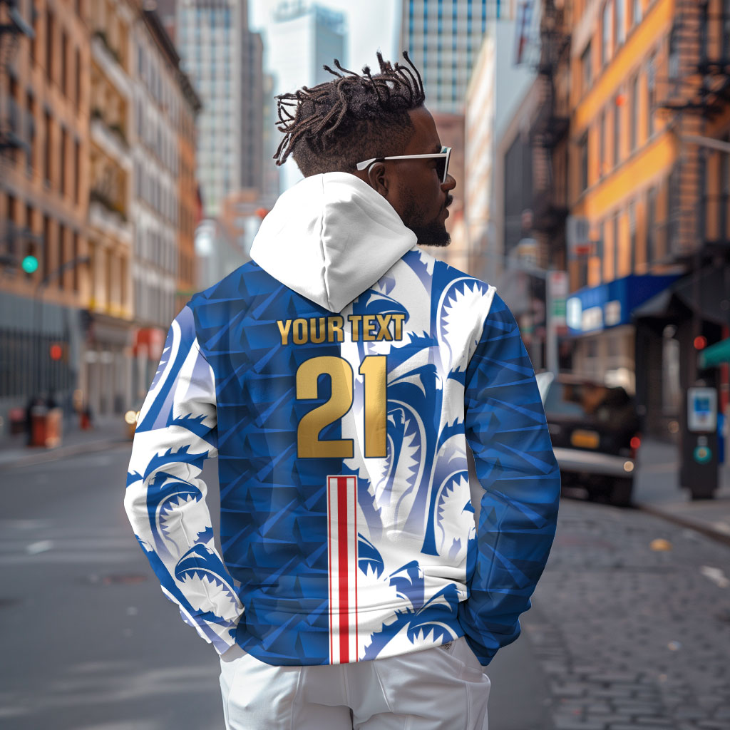 Cabo Verde Kopa di Mundu Custom Hoodie Atlantic Waves Blue Edition