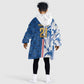 Cabo Verde Kopa di Mundu Custom Kid Wearable Blanket Hoodie Atlantic Waves Blue Edition