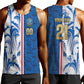 Cabo Verde Kopa di Mundu Custom Men Tank Top Atlantic Waves Blue Edition