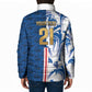 Cabo Verde Kopa di Mundu Custom Padded Jacket Atlantic Waves Blue Edition