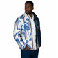 Cabo Verde Kopa di Mundu Custom Padded Jacket Atlantic Waves Blue Edition