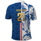 Cabo Verde Kopa di Mundu Custom Polo Shirt Atlantic Waves Blue Edition