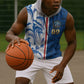 Cabo Verde Kopa di Mundu Custom Sleeveless Hoodie Atlantic Waves Blue Edition