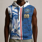 Cabo Verde Kopa di Mundu Custom Sleeveless Hoodie Atlantic Waves Blue Edition