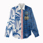 Cabo Verde Kopa di Mundu Custom Women Casual Shirt Atlantic Waves Blue Edition
