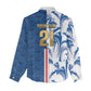 Cabo Verde Kopa di Mundu Custom Women Casual Shirt Atlantic Waves Blue Edition