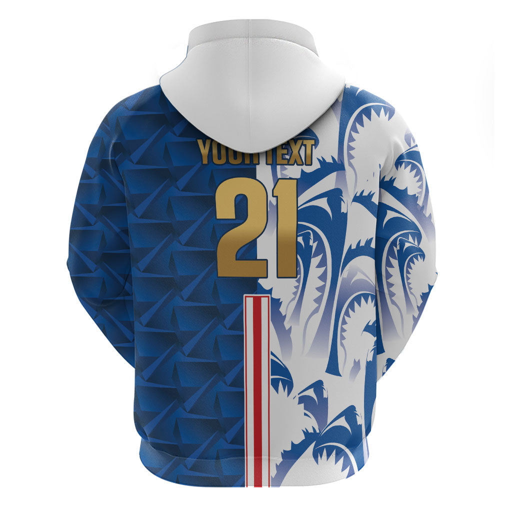 Cabo Verde Kopa di Mundu Custom Zip Hoodie Atlantic Waves Blue Edition