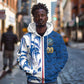 Cabo Verde Kopa di Mundu Custom Zip Hoodie Atlantic Waves Blue Edition
